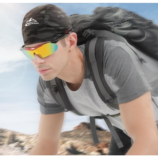 Solskydd för män Ice Silk Cap Black Camouflage
