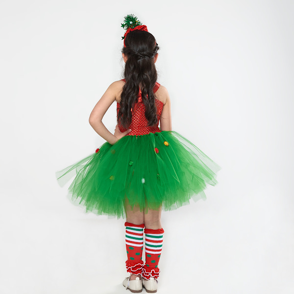 Tutu Dreams Joulupukukostyymi Tytöille Lapsille Viitan kanssa XL