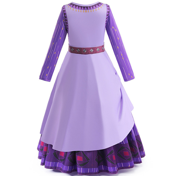 Wish Asha -mekko tytöille, prinsessapuku, lasten naamiaisasu 140