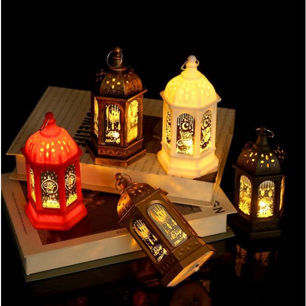 Vintage dekorativa ljus Ramadan lykta white