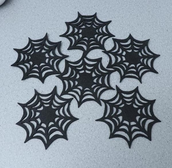 6 stk Halloween Hule Edderkoppnett Koster 6PCS