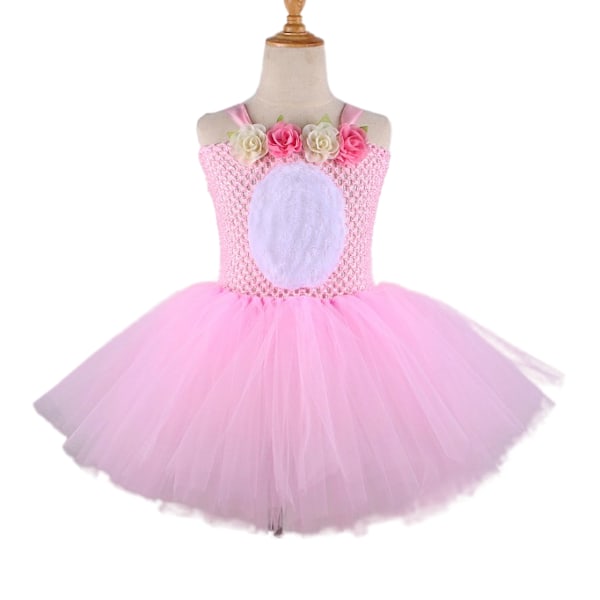 Baby Girl Påsk Klänning Ärmlös Bunny Tutu Dress M
