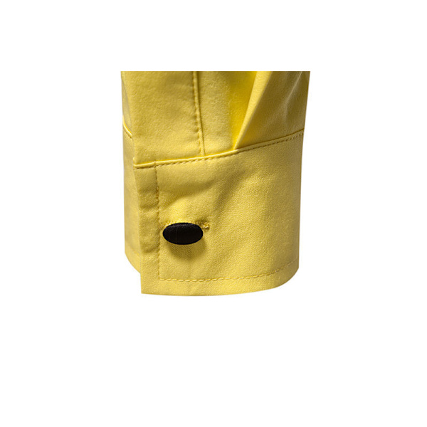 Menn's Fargeblokkering Langærmet Skjorte Casual Skjorte Yellow M