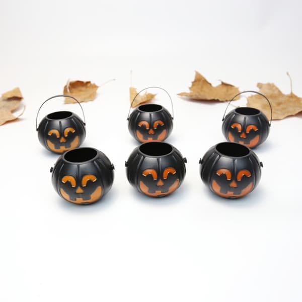 12 st Pumpa-Väska Godispåsar för Barn Halloween Dekorationer Orange