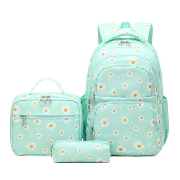 3st Daisy Prints Ryggsäcksset green