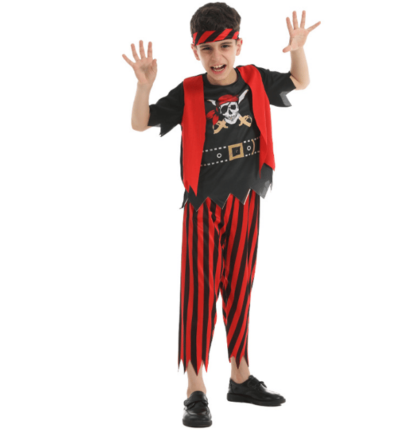 Halloween fest pirat kostym set M