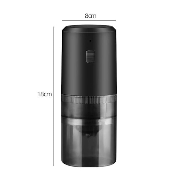 Bärbar USB-driven Elektrisk Kaffekvarn för Hemmet Black