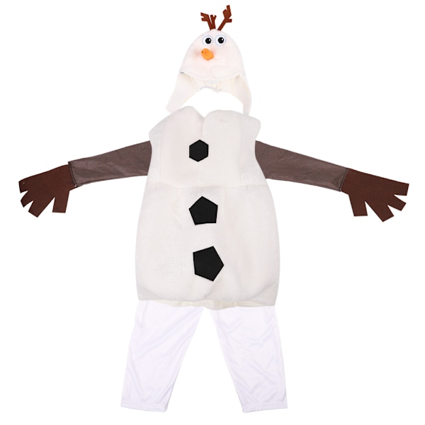 Snögubbe Kostym Pojkar Halloween Cosplay Jumpsuit M