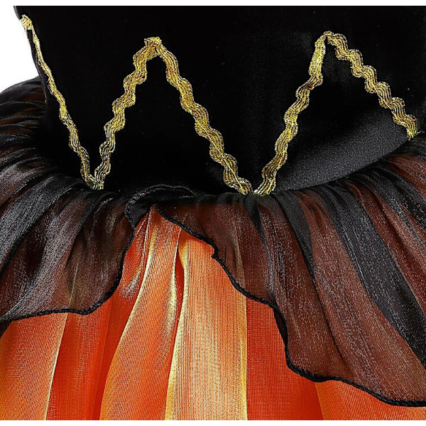 Flickor Halloween Klänningar Rufsade Släp Klänningar 110CM