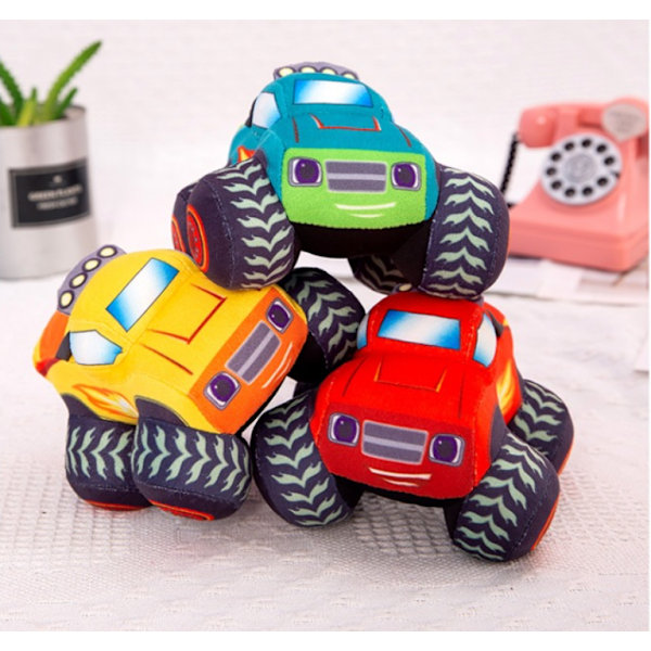 Plush Leksaksbil, Mjuk Fylld Bil Kudde Blue