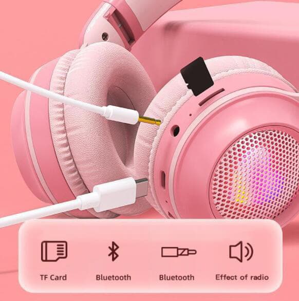 Trådlösa hörlurar Cute Ear Bluetooth -hörlurar green
