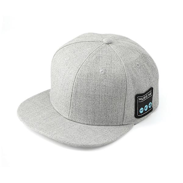 Bluetooth-kaiutinhattu, säädettävä musiikkihattu Bluetooth-lippis Grey White