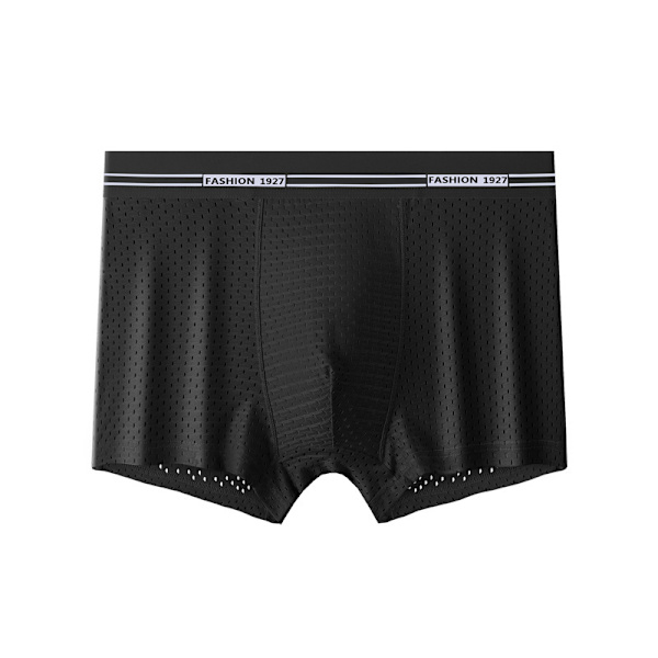 Herr Ice Silk Boxer Mesh Brief Andas Kyl Underkläder Black 2XL