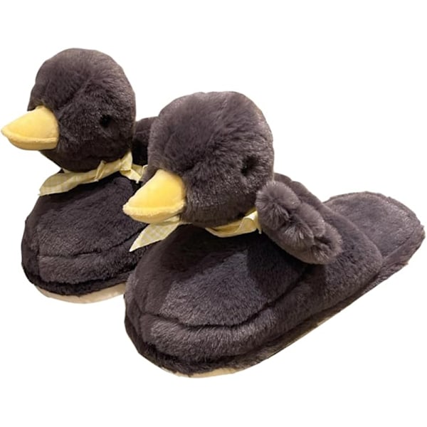 Andesko Slippers til Kvinder Fuzzy Dyr Plys Slippers Dark Grey 40-41