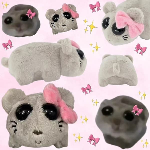 Surullinen Hamsteri - Meme-Pehmolelu, Hamsteri-Leikkikalut Lapsille