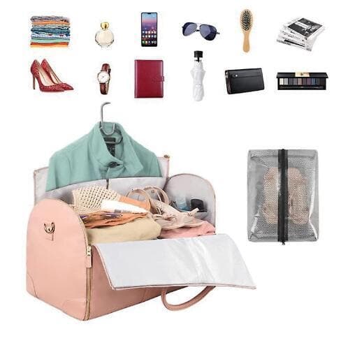 Tøjtaske med Sko-rum Pink