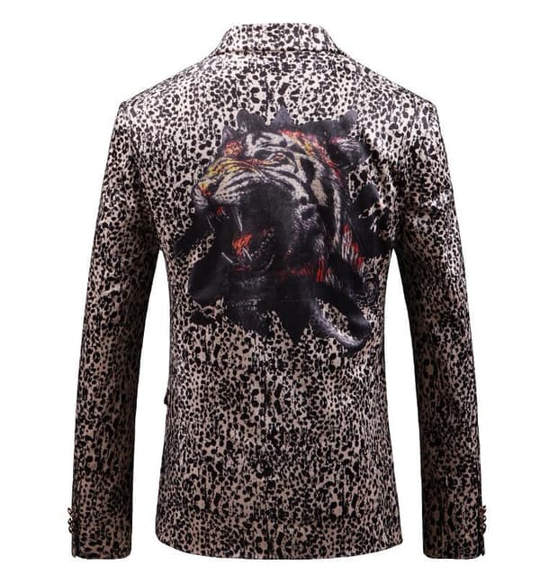 Leopard Tiger Print kostymjacka för män 60