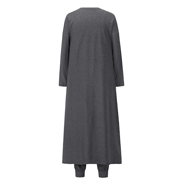 Dam Atletisk 3-Delars Set i Stickad Slim Fit med Enfärgad Design Gray S