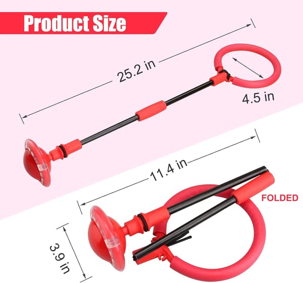 Foldbare Barn Ankel Blinkende Hjul Hoppballer Red