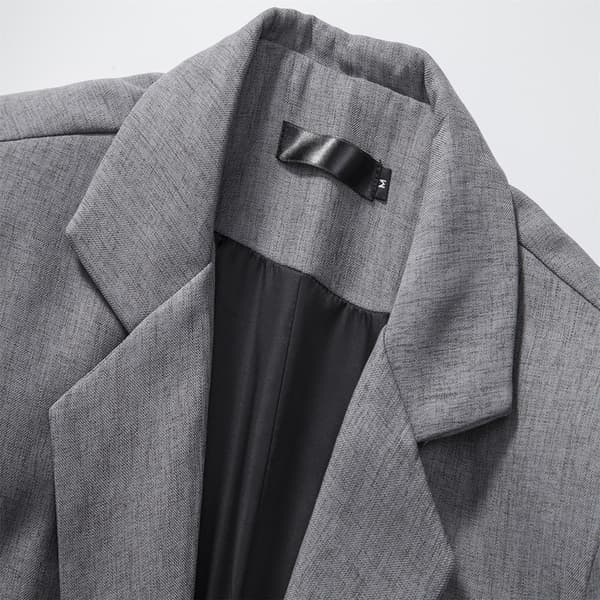 Slim fit business casual kavajer för män, enknäppt lättviktskostymjacka Grey S