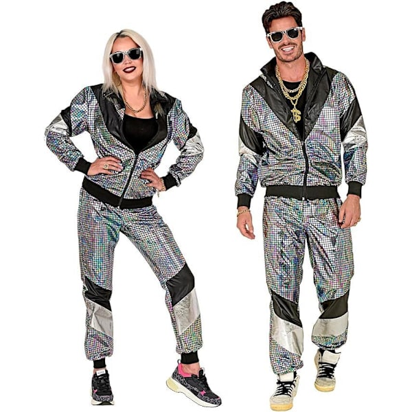Puku-trenssi, Disco, 80-lukuasu, Jogging-asu, Hääpuvut silver S