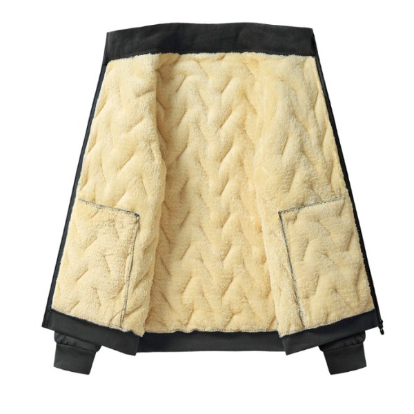 Herrar Vinter Sherpa Fodrad Jacka Zip Up Tjock Varm Kavaj 4XL