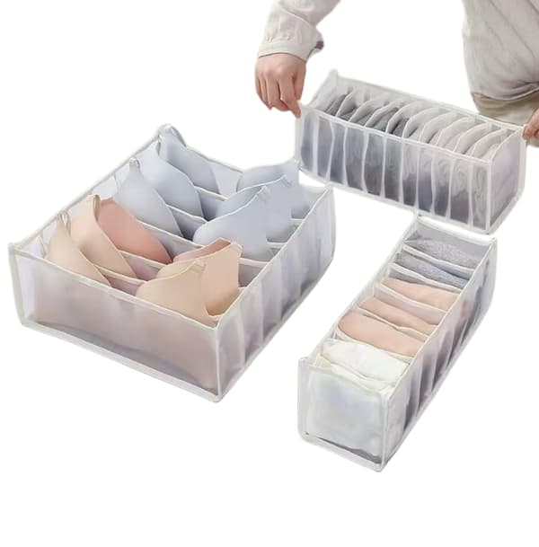 Underkläder Låda Organizer Vikbar garderob white 11 cells