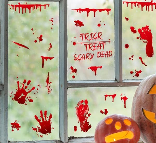 9 st Halloween-dekaler för bil i rött blod 9PCS