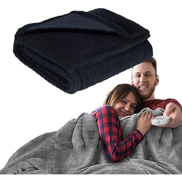 Myk Vanntett Teppe (For Små Hunder, Mellomstore Hunder) Black 100*145CM