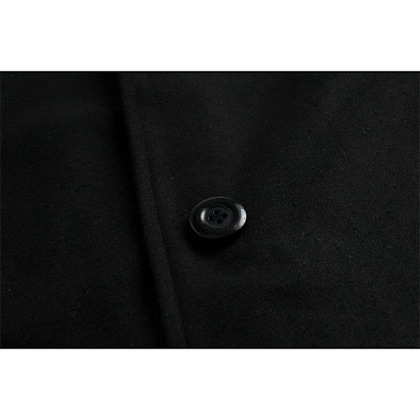 Miesten villasekoitetakki, slim fit, topcoat Black L