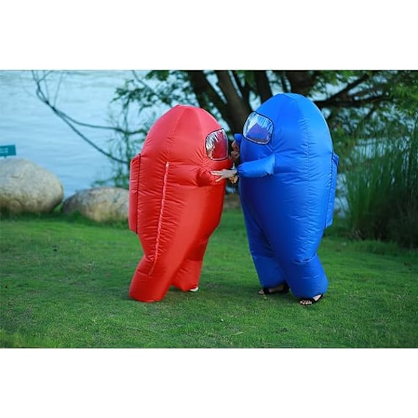 Uppblåsbar Astronaut Rymddräkt Uppblåsbar Dräkt Helkroppsdräkt Halloween Cosplay Dräkter Red Kid