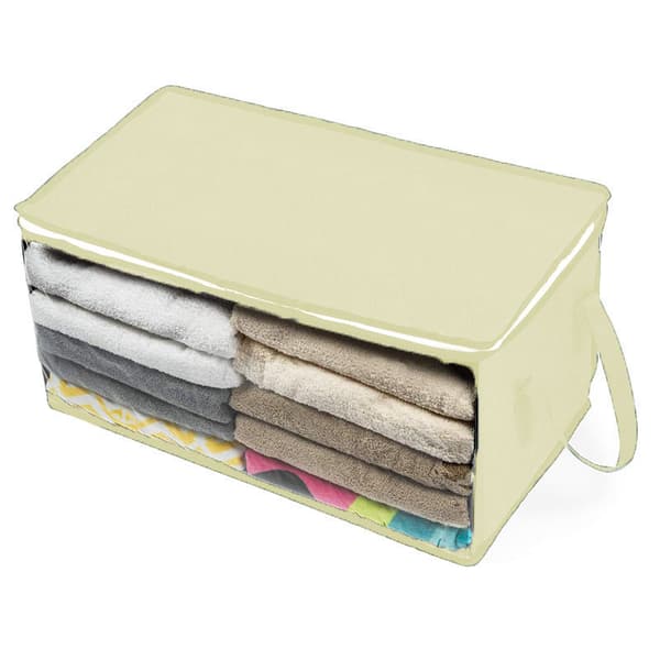 2 Pak Foldbare Storeposer til Dyner Beige