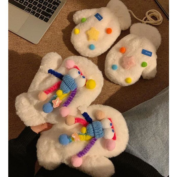 Vinterplushy Handskar med Vaddering för Kvinnor Style 1