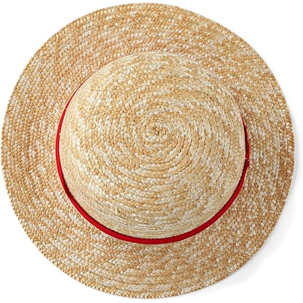 Luffy Stråhat Performance Animation Cosplay Tilbehør Hat Light Yellow 35cm