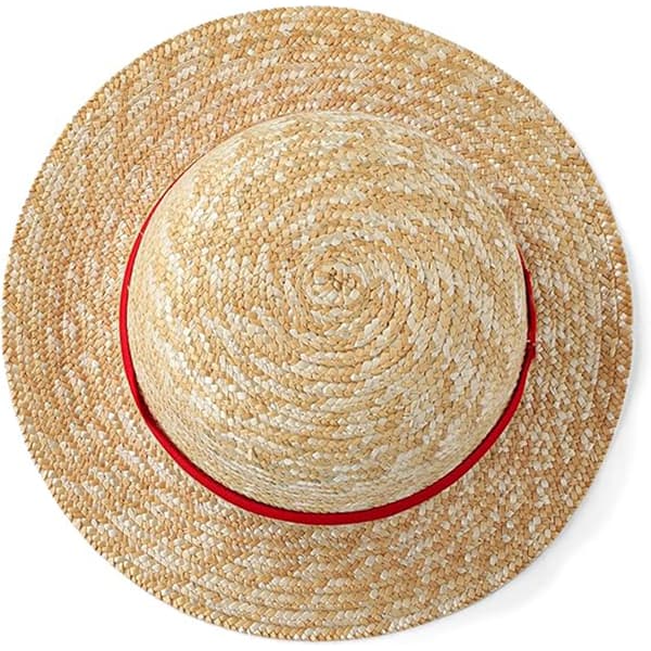 Luffy Stråhatt Performance Animation Cosplay Tillbehör Hatt Light Yellow 35cm