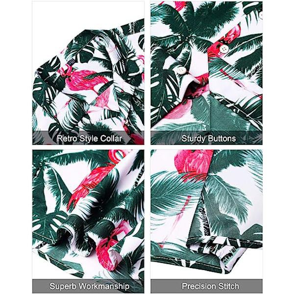 Hawaiian skjorta och shorts set för män Style 3 2XL