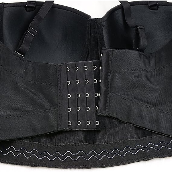 Sexy Perlebesat Rhinestone Bustier Crop Top black white 36b