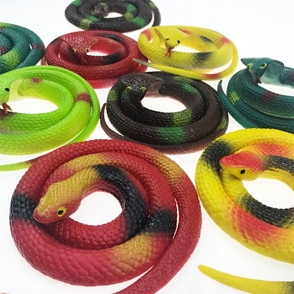 5 st Realistic Fake Snakes Leksak Mjuk Gummi Orm Figur Trädgårdsslang 5PCS#2