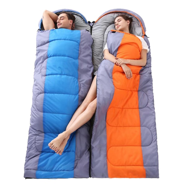 Sovsäckar för vuxna Backpacking Lätt vattentät- Sovsäck för kallt väder 1350g Orange