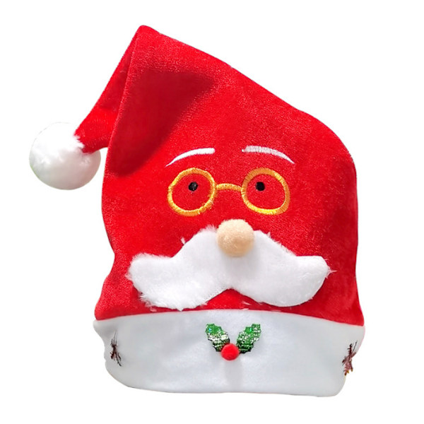 Röd julhatt för julfest för vuxna style1