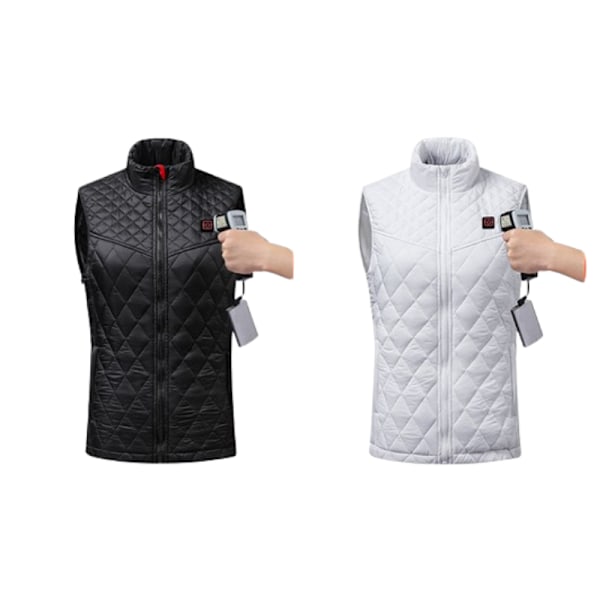Naisten lämmitettävä liivi, akkukotelo ei sisälly White XL