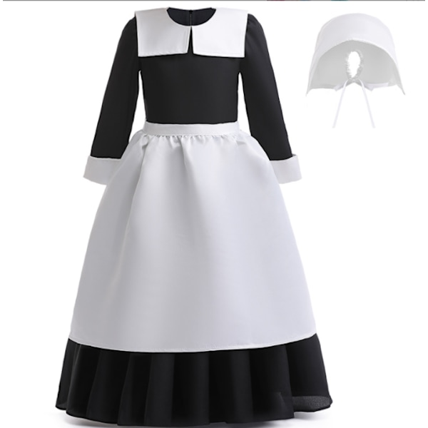 Flicka cosplay servitris prestanda lång klänning 110