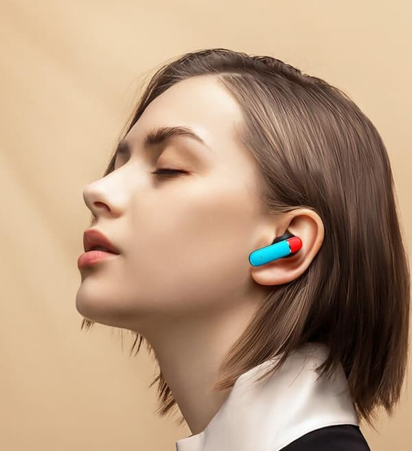 Trådløst Bluetooth-hodetelefoner In-Ear Stereohodetelefoner White