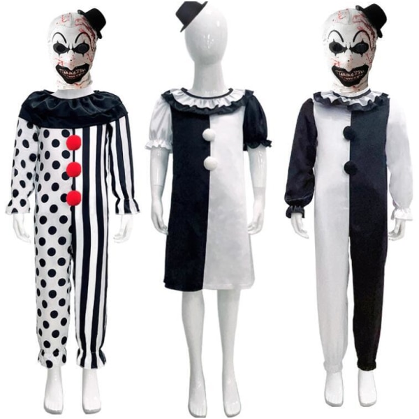 Halloween barn Jumpsuit Clown Cosplay kostym set Style1 150