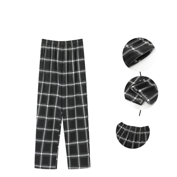 Männs Pyjamasbyxor Ultralätta Bottenkläder Nattkläder black 5XL