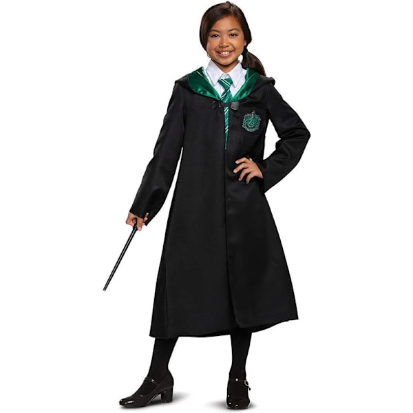 Harry Potter Barnkläder Klassisk Slytherin Roba Kostym Green-Kid 155