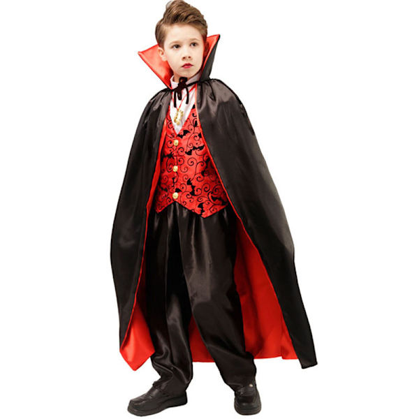 Halloween Gotisk Vampyr Kostym Deluxe Set för Pojkar S