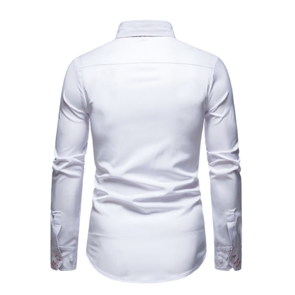 Formell långärmad skjorta för män white M