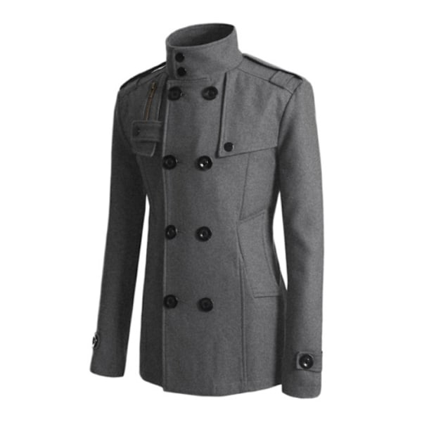 Klassisk kappa Slim Fit för män grey M