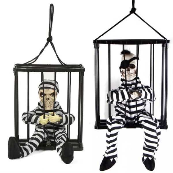Halloween Skeleton Skull Death Prisoner Rörelsesensor B